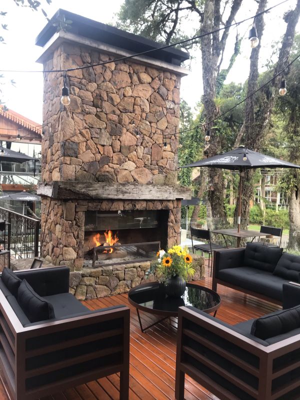 Outdoor Fireplace Setup